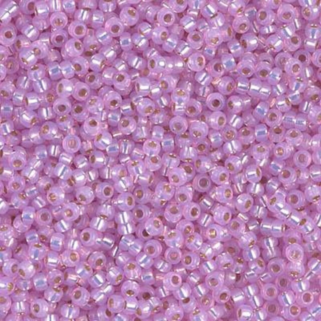 Miyuki 11 Round Seed Bead, 11-644, Dyed Hot Pink Silver Lined Alabaster, 13 grams